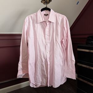 HAMILTON Bespoke Dress Shirt Rose Fleetwood Check Cuffed MiUSA Cotton Poplin